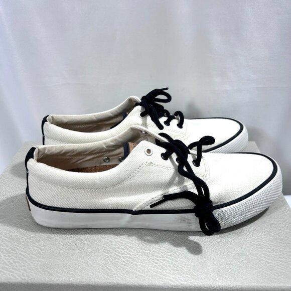 Sperry Sea Cycled Striper II CVO Mens Sneakers White Size US 9 Textured Lace-Up - Picture 3 of 7